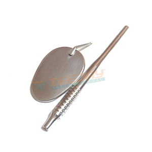 Oval Shape Handheld <b>Makeup</b> <b>Mirror</b> 3X <b>Magnifying</b> Silver Finish Textured Handle Single Side German Steel Frame Eyelash Extension - Product Image 3