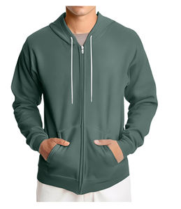 Sweat-shirt et sweat à capuche pour homme, 100% polyester, motif uni, tissu tricoté, col à capuche avec logo personnalisé et couleur unie - Product Image 2