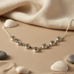 Collar con Colgante de Labradorita y Plata 925 para Mujer - Joyería de Piedras Preciosas de Moda - Product Image 2