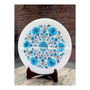 Plaques d'amour en incrustation de marbre de conception traditionnelle incurvée à la main d'art floral MOP forme octogonale brillante polie naturelle 9 "pouces - Product Image 3