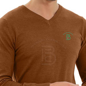 Camiseta de Manga Larga con Cuello en V para Hombre, Informal, de Algodón Suave y Cómodo - Product Image 6
