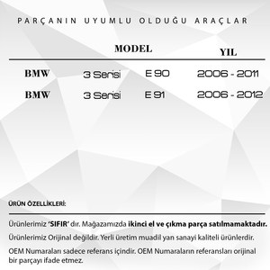 มือจับประตูด้านในขวา BMW E90, E91 - สีดำ - Product Image 2