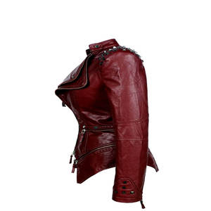 Vente en gros de vestes en cuir pour hommes de taille plus 8XL Automne-Hiver couleur unie fermeture éclair Faux cuir décontracté PU écologique - Product Image 3