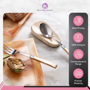 ที่วางช้อนหินอ่อนหรูหราทันสมัยหรูหราคลาสสิกเครื่องใช้บนโต๊ะอาหารใช้ในบ้านโรงแรม - Product Image 3