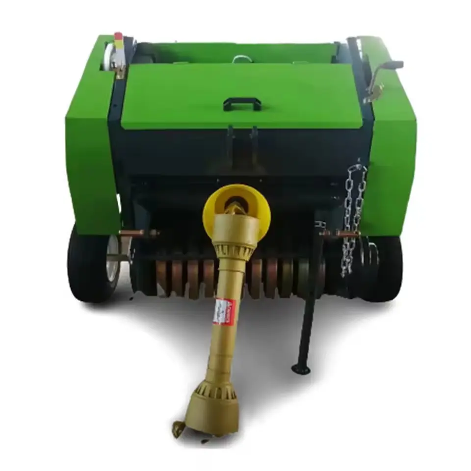 Vente en gros petit tracteur bon marché mini tracteur portable hydraulique 850 870 presse à foin ronde à ficelle machine à rouler les boules d'emballage