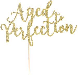 Elegante purpurina dorada envejecida a la perfección decoración de pasteles Ideal para hitos cumpleaños bodas o celebraciones de compromiso - Product Image 4