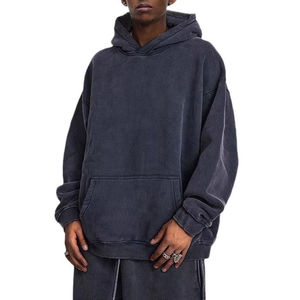 Bon marché, sweat à capuche d'hiver délavé à l'acide avec logo et couleur de haute qualité, sweat à capuche unisexe à impression bouffante vierge pour homme personnalisé - Product Image 1