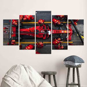 Lienzo de Charles Leclerc: Arte de Fórmula Uno para Decoración del Hogar, Juego de 5 Lienzos Variados - Product Image 1