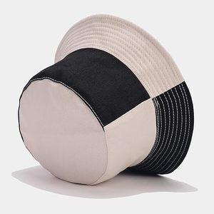 Wholesale men and Children's Casual Two Tone Color Contrast Patchwork Cotton Reversible Bucket <b>Hat</b> for Fishing & Cycling - Product Image 3