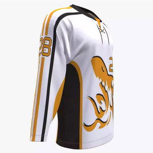 เสื้อเจอร์ซีย์ทีมฮ็อกกี้น้ำแข็งโพลีเอสเตอร์100% แบบระบายอากาศออกแบบเองตามต้องการ - Product Image 3