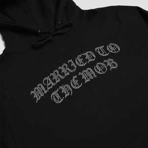Sweat-shirts d'hiver pour hommes, pull à strass, molleton coton/polyester, coupe classique, impression logo personnalisé, grammage lourd - Product Image 2