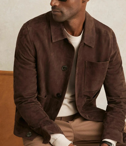 Veste de moto en daim élégante, toile imperméable d'hiver, sensation premium, toucher doux, design durable, vêtement d'extérieur parfait - Product Image 1