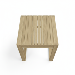 Table d'appoint de patio extérieure de haute qualité au design moderne en bois d'acacia, mobilier d'extérieur moderne au design minimaliste scandinave - Product Image 4