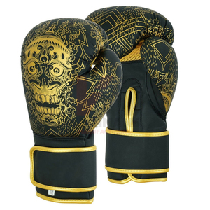 Gants de boxe en cuir PU de haute qualité 10oz/12oz modèle Twins rouge avec logo personnalisé MMA Punching Bag Sparring XL Gants d'entraînement de gym - Product Image 1