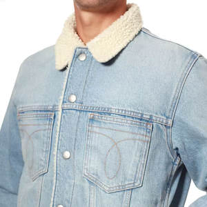 Chaqueta vaquera para hombre de MOQ bajo más vendida, Otoño Invierno, alta calidad, logotipo personalizado, Chaquetas vaqueras de algodón de gran tamaño para hombre - Product Image 5