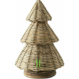 Nouvelle arrivée de l'usine artisanale HNH décor d'arbre de Noël en rotin osier naturel personnalisable pour la saison des vacances - Product Image 2