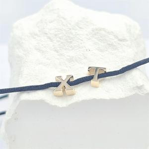 สร้อยข้อมือตัวอักษรเริ่มต้นสีทอง18K 14K 9K และจี้สร้อยคอจี้ดีและเสน่ห์สำหรับผู้ชายผู้หญิง A-Z 26ชื่อย่อทุน - Product Image 2