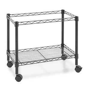 Alera ALEFW601424BL Chariot à dossiers à un niveau 24 po. X 14 pouces X 21 In. 1 étagère 1 bac en acier noir pour classement latéral - Product Image 1