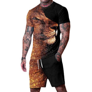 Ensembles de deux pièces de haute qualité Survêtement OEM personnalisé avec impression par sublimation T-shirt et short écologiques Caractéristiques de grande taille - Product Image 1