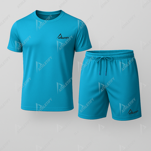 Ensemble de fitness respirant en coton pour hommes, vente en gros, vêtements de sport durables pour la salle de sport, designs de vêtements de sport personnalisés disponibles, achat en gros. - Product Image 5