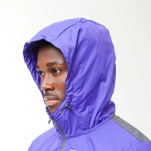 Men Windbreaker <b>Jacket</b> Lightweight Nylon with Collar Hem and Cuffs <b>Packable</b> Design - Product Image 4