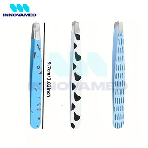 แหนบกำจัดขนที่มีความแข็งสูงอุปกรณ์แต่งหน้าเพื่อความงามแหนบคิ้วสเตนเลสแบบเอียงขายส่ง - Product Image 4