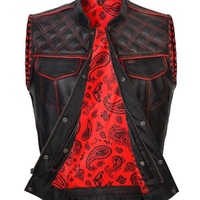 Gilet de moto d'hiver en laine et cuir véritable pour homme, respirant, imperméable, coupe-vent, style vintage, qualité supérieure, élégant et soigné