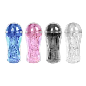 日本の男性オナホールツールストーカー膣大人のおもちゃ男性のための透明なゼリーオナニーカップ