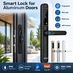 <span class=keywords><strong>Serratura</strong></span> Elettronica Digitale Impermeabile per Esterni Ttlock Tuya Smart Locks con Impronta Digitale per Porte Scorrevoli in Vetro e Alluminio OEM - Product Image 1