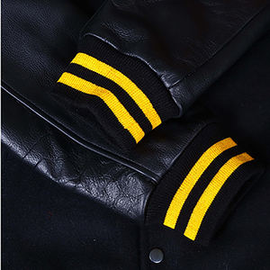 Vestes d'université à manches en cuir pur sur mesure pour hommes vestes d'hiver chaudes et durables vente chaude de vestes Lettermen personnalisées - Product Image 3