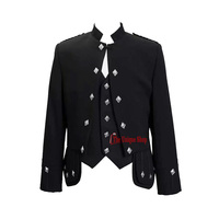Veste tunique doublet de batteur vert vestes de fanfare écossaise veste de mariage faite à la main pour hommes-manteaux personnalisés