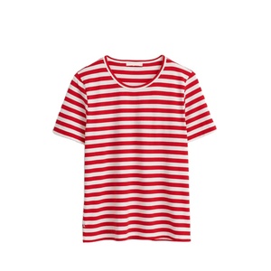 Women's High Quality Red & <b>White</b> Embroidery Printed <b>Shirt</b> Casual Short Length Wholesale - Product Image 1