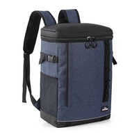 Vente chaude refroidisseur sac à dos sac gris bleu étanche sac de glace Double couleur étanche nourriture pique-nique isolé thermique sac à dos sac