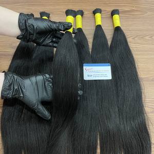 Cheveux humains bruts soyeux d'un seul donneur, extensions de cheveux en vrac d'un seul donneur - Product Image 4