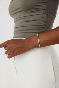 Pulsera de Tenis con Diamantes de Diseño Elegante al por Mayor, Piedra de Corte Brillante, Joyería Premium para Fiestas, Compromiso, Uso Diario, Oro Sólido de 14K - Product Image 4