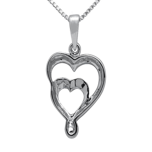 Colgante de corazón de plata helada con diamantes de moissanita redondos Hip Hop joyería collar encanto para hombres y mujeres - Product Image 3