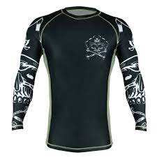 Chemise de compression anti-UV de meilleure qualité pour hommes Protection contre l'écran solaire Vêtements imprimés Short pour femmes BJJ Rash Guard-Vente en gros - Product Image 4