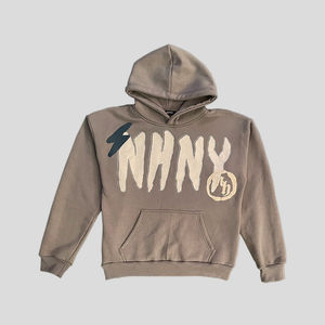 Conjuntos de 2 Piezas Personalizados para Hombre al por Mayor, 100% Algodón, con Pedrería, Estampado de Logotipo, Pantalones Deportivos Acampanados y Sudadera con Capucha - Product Image 4