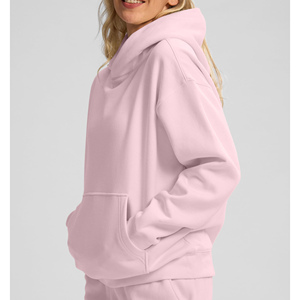 Sudaderas con capucha para mujer, diseño personalizado, ropa de calle informal, figuras de hombros caídos, sudaderas transpirables ecológicas, sudaderas con capucha de punto para mujer - Product Image 3