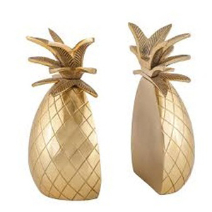 High Quality Aluminium Bookends <b>Decorative</b> Pine Apple Design Stylish Metal <b>Book</b> Organizer for Home or Office <b>Decorative</b> Art - Product Image 2