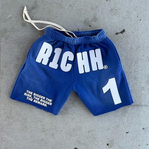 Short de fitness d'été French Terry Streetwear Gym Sport Running Soft Breathable Casual Shorts Plain Dyed Hot Shorts - Product Image 2