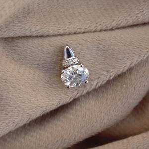 Collier en argent sterling 925 de luxe de qualité supérieure Nouveau pendentif et breloques en moissanite de style classique à coupe ronde et ovale - Product Image 1