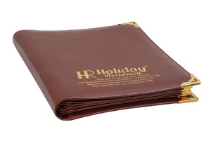 Cubierta de menú personalizada de cuero genuino ADORA de calidad superior con diseño duradero - Product Image 4