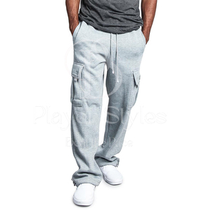 Pantalones de Felpa Francesa Personalizados para Hombre, de Algodón/Poliéster, Ligeros, Casuales, Deportivos, de Cintura Media, Rectos, Lisos - Product Image 2