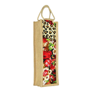 Sac 1 bouteille en jute bon marché - Product Image 5