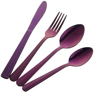 Juego de cubiertos de lujo de alta calidad, juego de cubiertos negros de 5 piezas, juego de cubiertos de acero inoxidable - Product Image 5