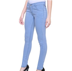 Último modelo verano moda señoras Denim Jean pantalones Slim Fit transpirable cintura alta Skinny Tight Denim Jeans pantalones al por mayor - Product Image 1