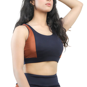 Soutien-gorge de sport personnalisé avec logo, bretelles en Y élégantes, rembourré, maintien moyen, élastique, respirant, antibactérien, sans coutures - Product Image 1
