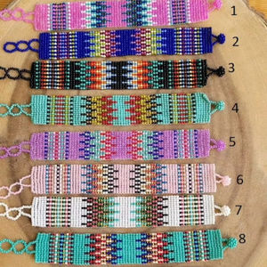 Pulsera de corazón para hombre Pulsera de cuentas coloridas de moda Pulseras de joyería de cuentas de semillas de Amistad tejidas - Product Image 1