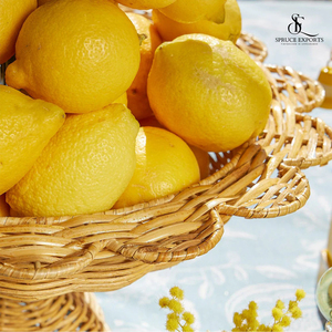 Cesta de mimbre tejida a mano para frutas, flores, verduras y pan, organizador de encimera de mimbre natural, cuenco de almacenamiento ecológico - Product Image 1